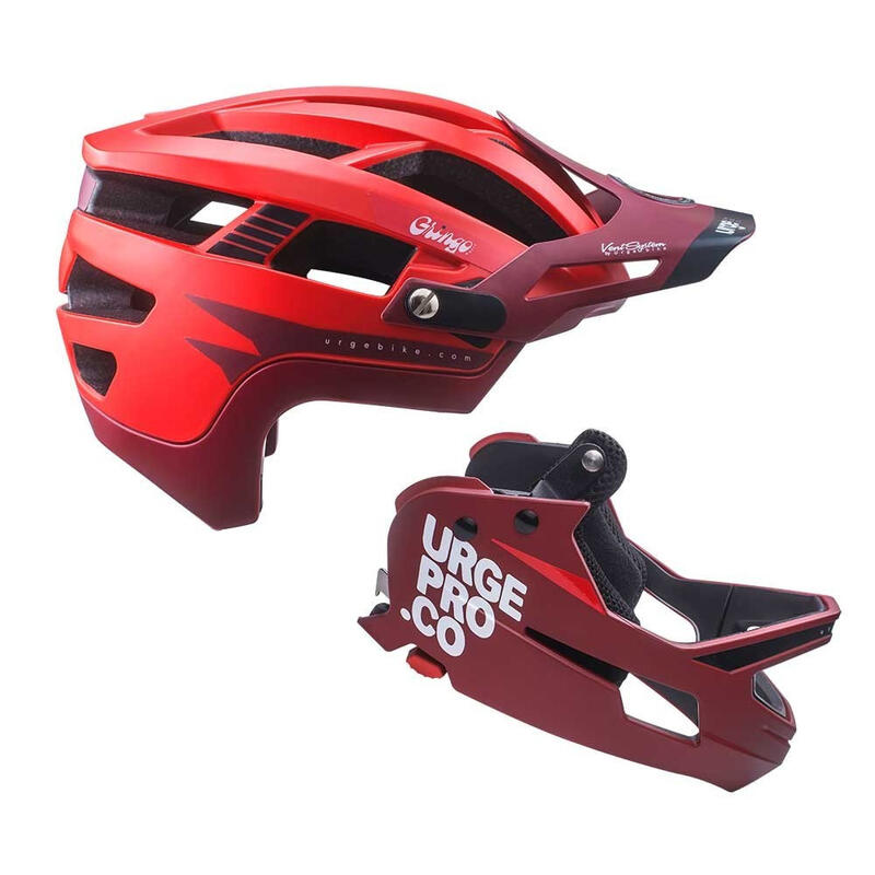 Casque VTT avec mentionière amovible Gringo de la Pampa rouge