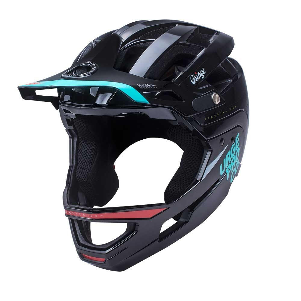Gringo de la Pampa zwarte mountainbikehelm met afneembare kinbescherming 6/8