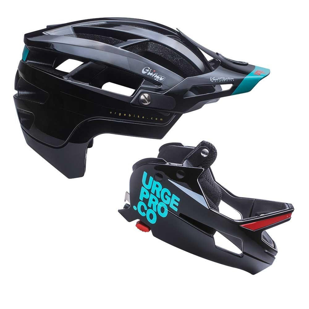 Gringo de la Pampa zwarte mountainbikehelm met afneembare kinbescherming 2/8