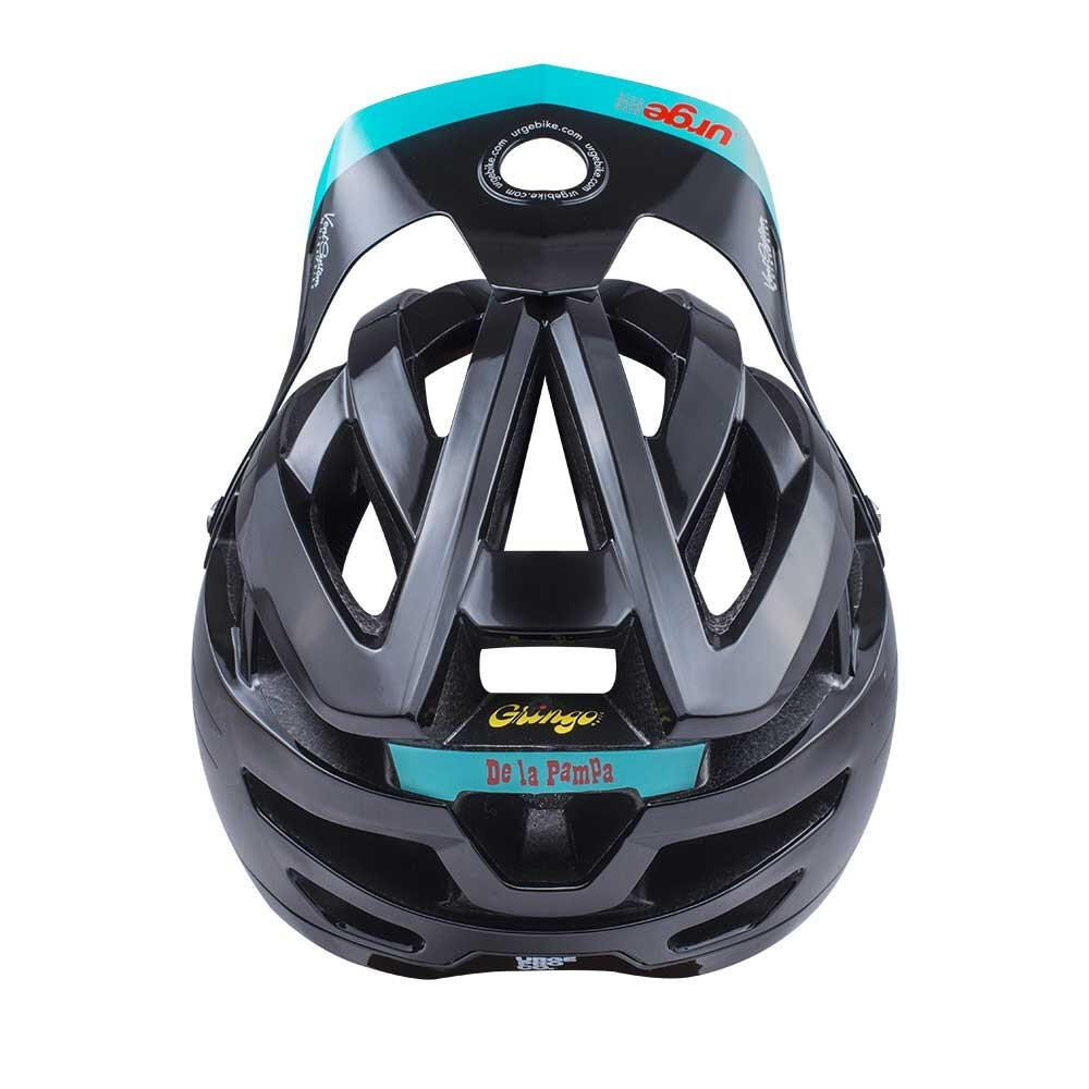 Gringo de la Pampa zwarte mountainbikehelm met afneembare kinbescherming 5/8