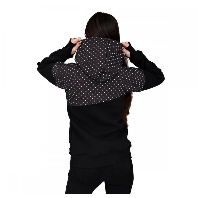 Softshellová bundomikina Double soft script Black dots/Black