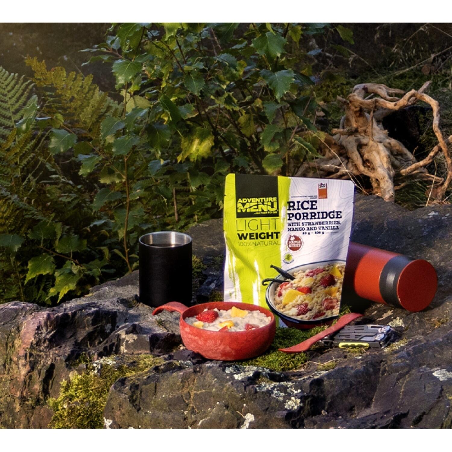 Bouillie riz déshydratée Adventure Menu fraise-mangue-vanille Bourbon 89 g 4/4
