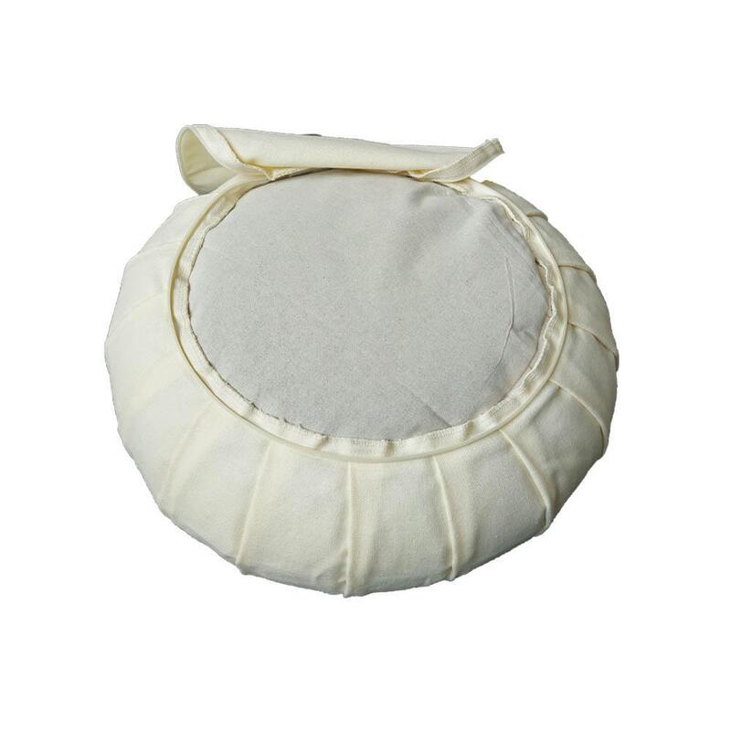 Leewadee Meditatiekussen Set - 1 Rond Zafu Yoga Kussen en 1 Vierkante Oprolbare Zabuton Mat Gevuld met Eco-Vriendelijke Kapok, Set van 2, Blauw Wit