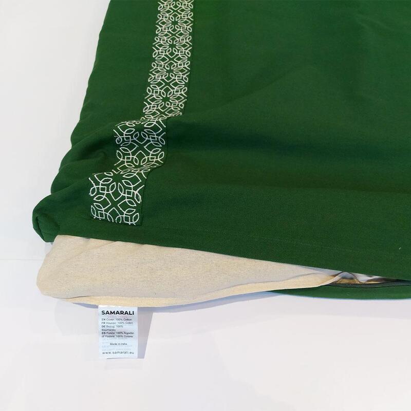 Conjunto de Meditação Samarali com Almofada Zafu Verde Floresta