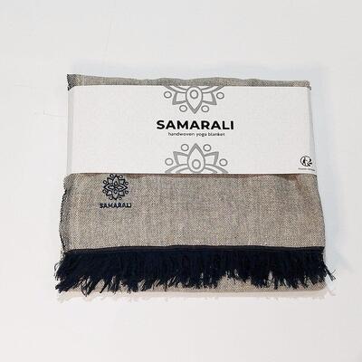 Coperta da yoga in cotone fatta a mano - Blu navy