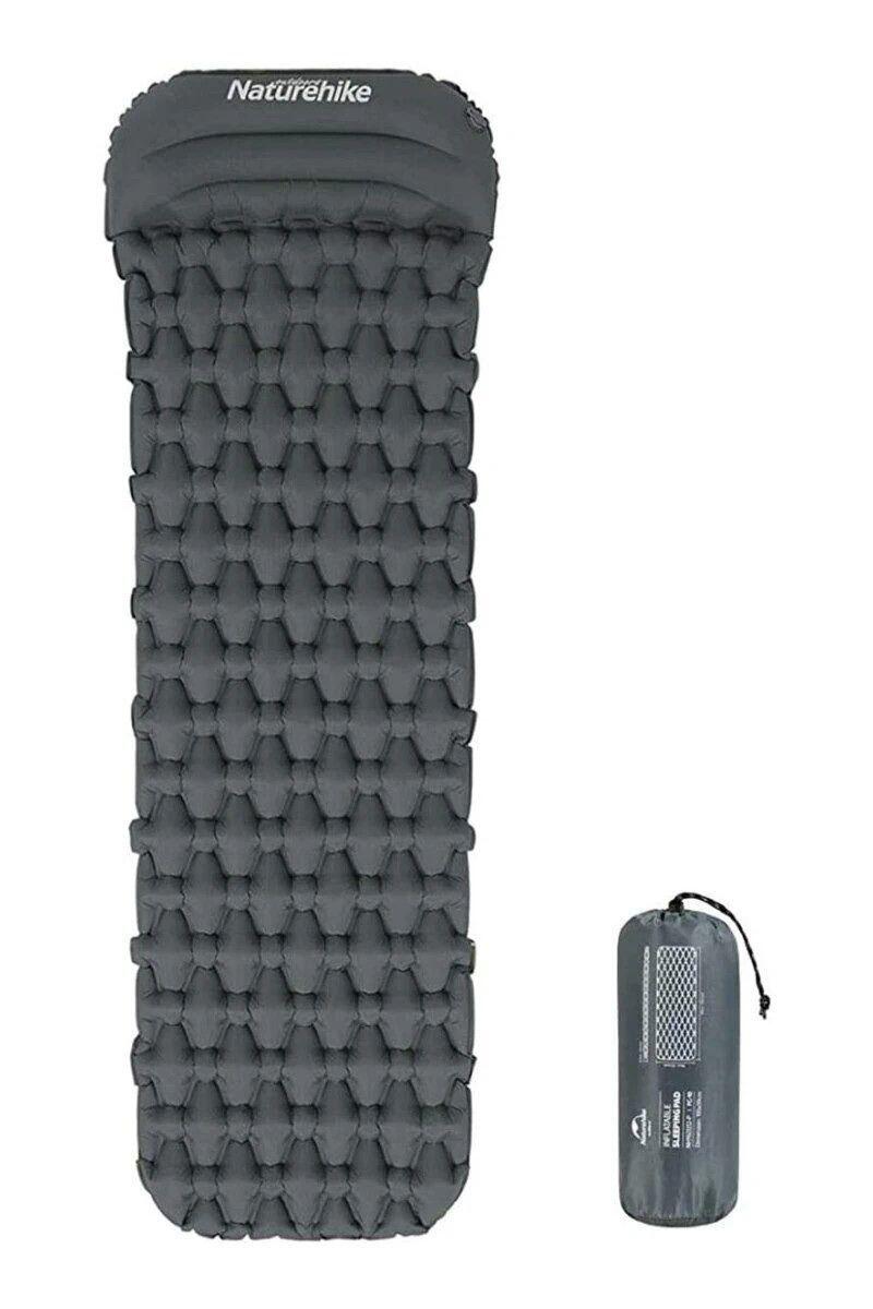NATUREHIKE Materasso Gonfiabile Naturehike Fc-12 With Inflatable Bag 198X59Cm Grigio