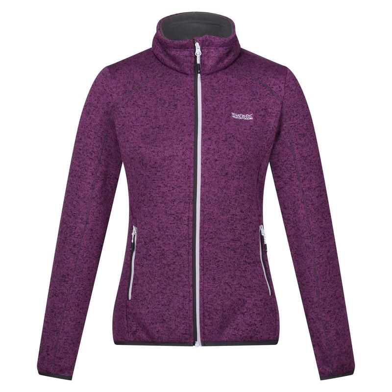 Dames Newhill Marl Full Zip Fleecejack (Zonsondergang paars/grijs)