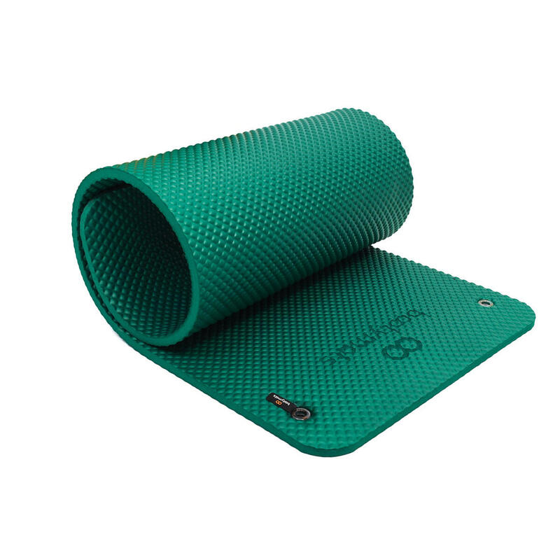 Max Comfort gewatteerde mat voor Pilates-grondoefeningen. 180x60cm. Groen