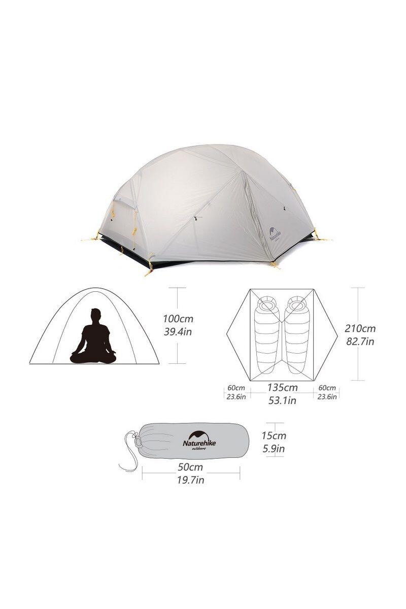 Tienda de campaña ultraligera Naturehike Mongar para senderismo y alpinismo 3/7