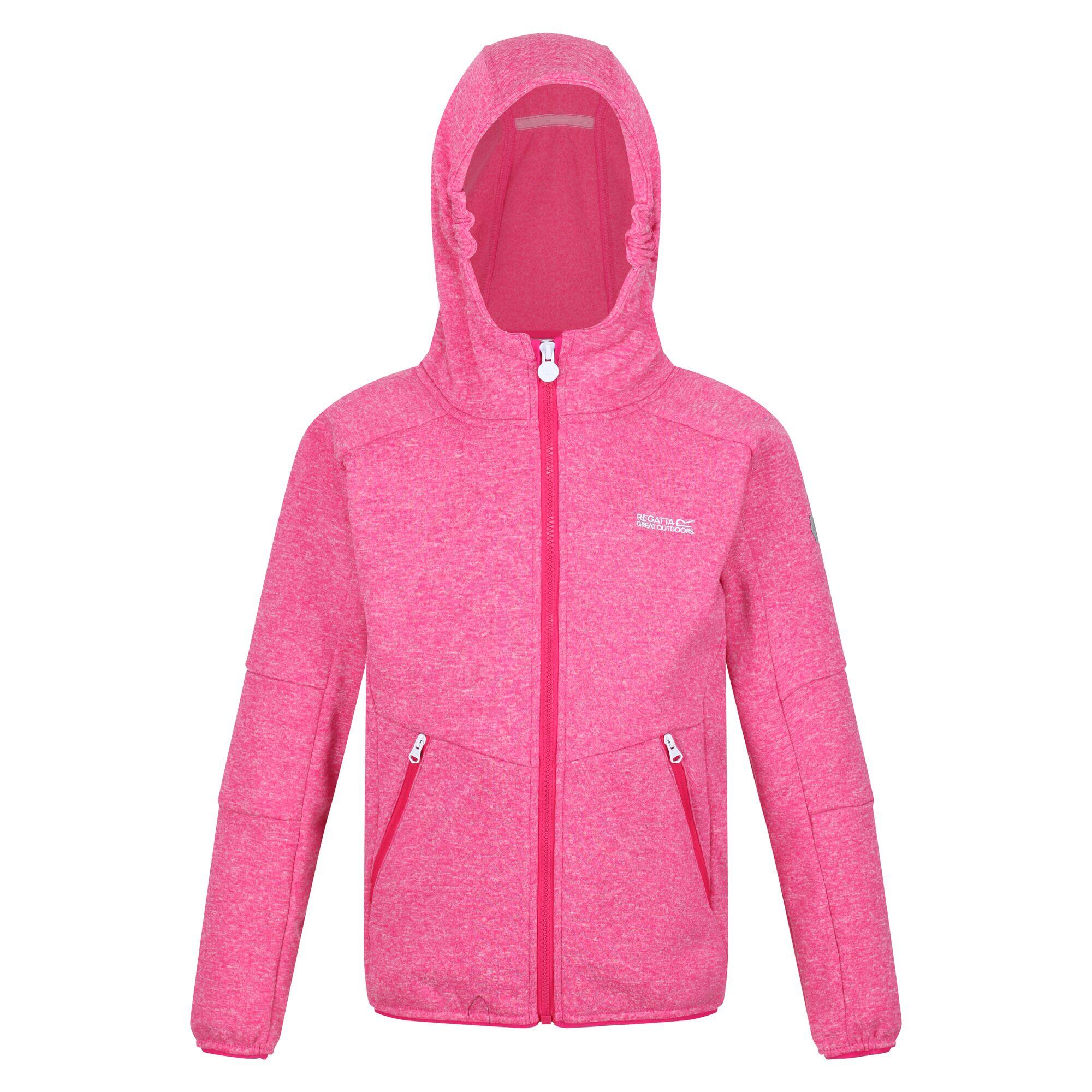 REGATTA Childrens/Kids Maxwell Marl Soft Shell Jacket (Pink Fusion)