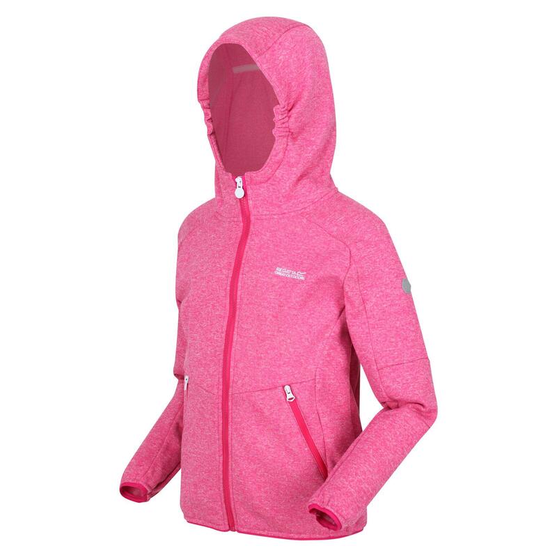 Maxwell Marl Soft Shell Jas voor kinderen/Kinderen (Roze Fusie)