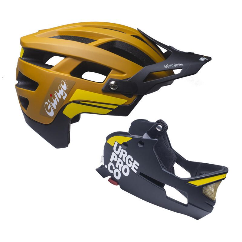 Casque VTT avec mentionière amovible Gringo de la Sierra marron/noir