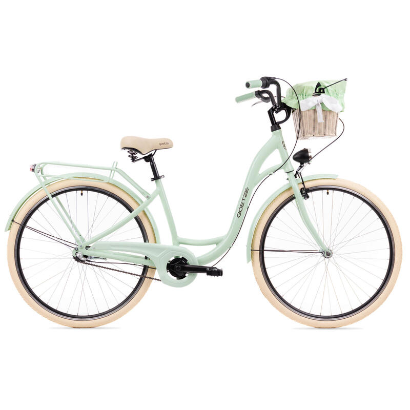 Rower miejski damski GOETZE Style 28" Alu 3B kosz GOETZE Decathlon