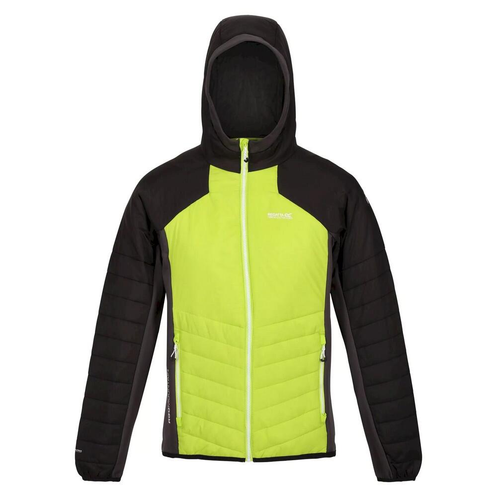 Mens Trutton Hooded Soft Shell Jacket (Bright Kiwi/Black) 1/5