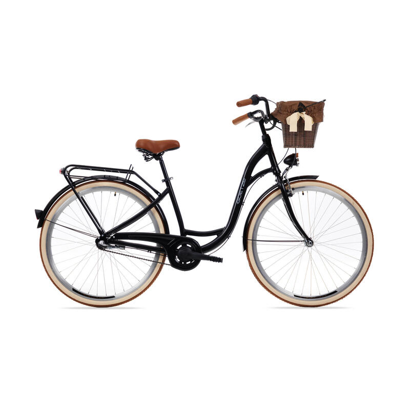 Rower miejski damski GOETZE Style 28" Alu 3B kosz GOETZE Decathlon