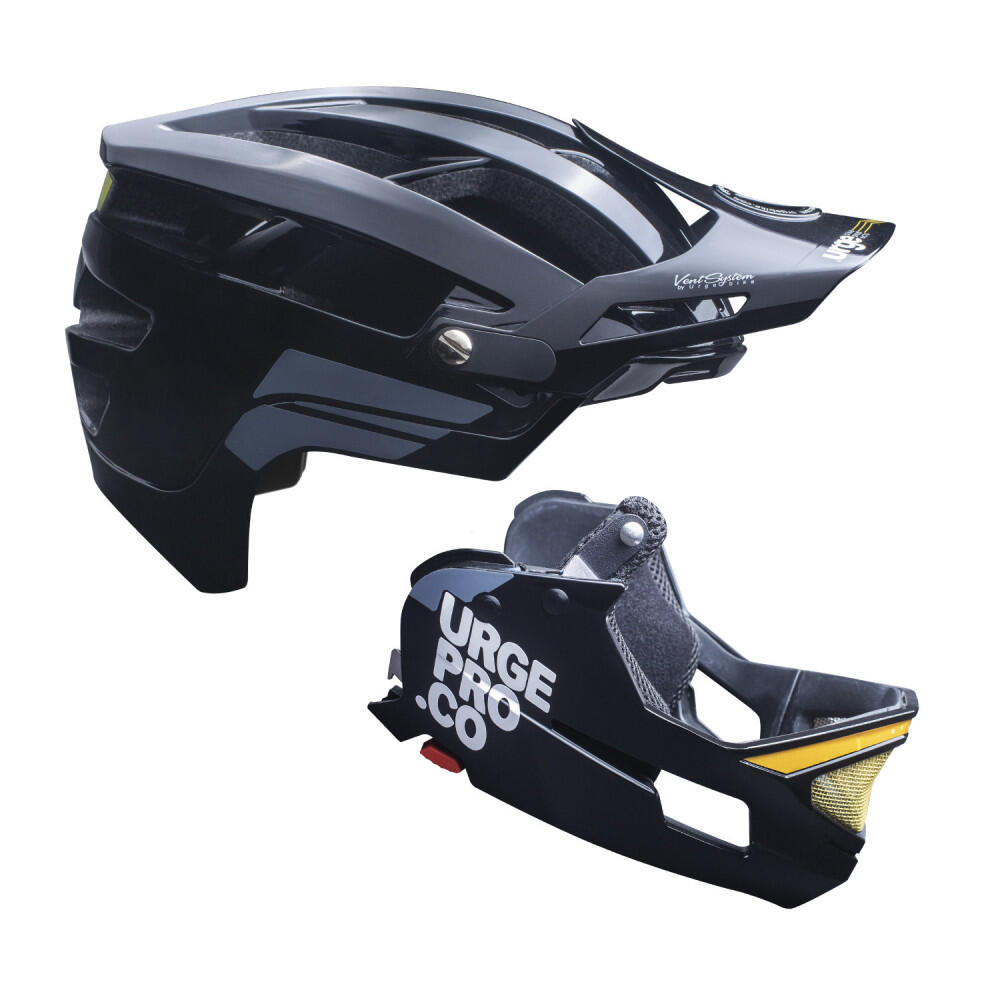 Czarny kask rowerowy Sierra Gringo, modularny, z odpinanym podbródkiem 2/7