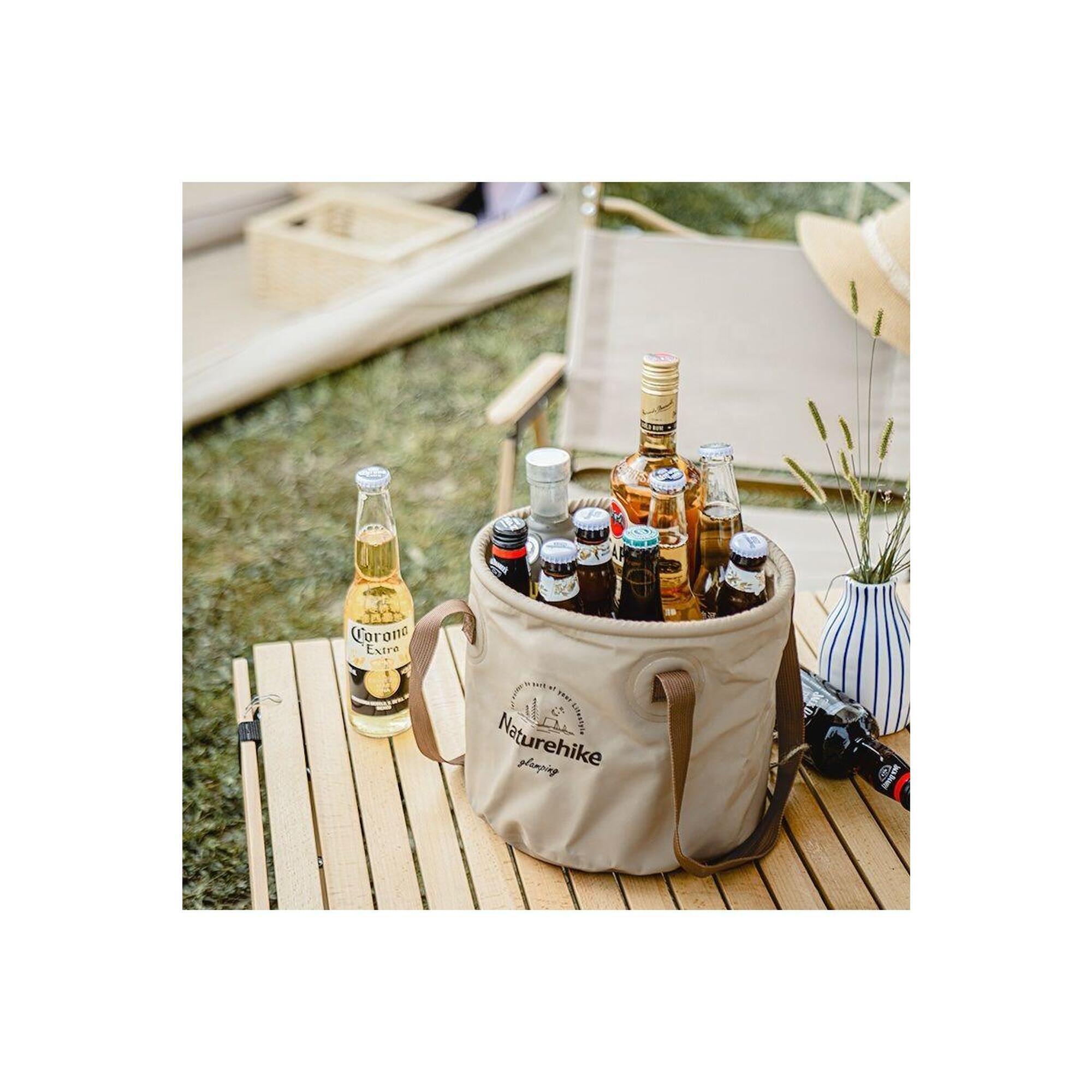 Găleată pliabilă 10L maro