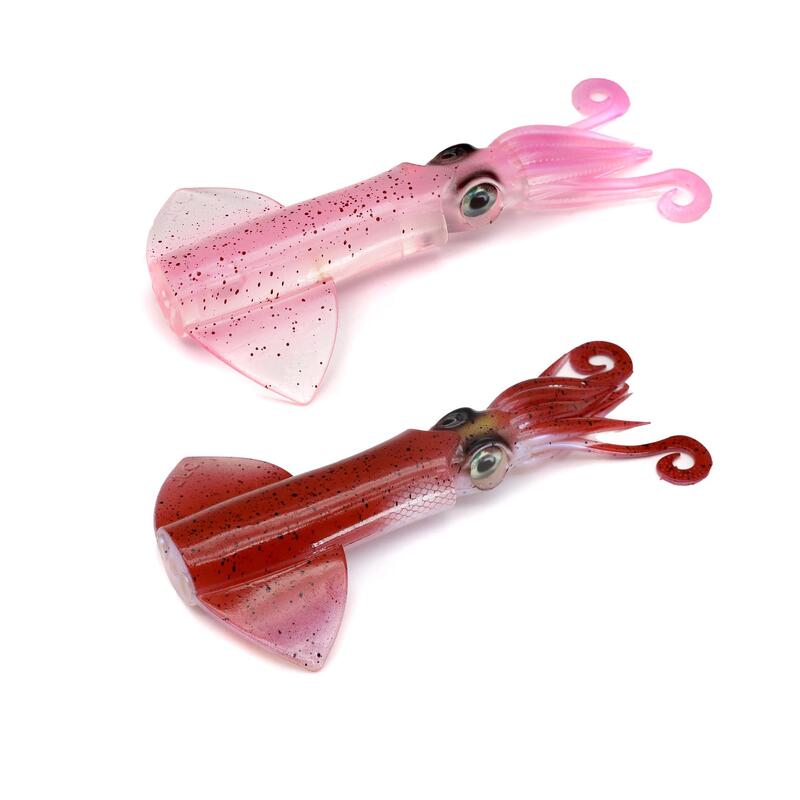 Vinilo Pesca Jigging Spinning JLC Xipi Evo Transparent UV  cuerpo repuesto 17 cm