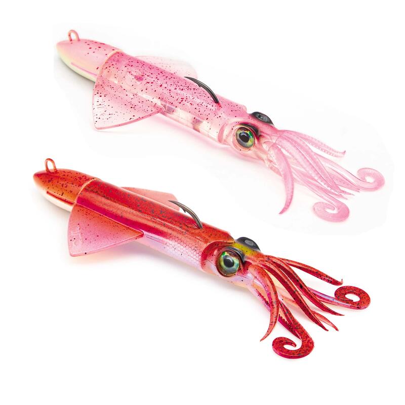 Vinilo Pesca Jigging Spinning JLC Xipi Evo Transparent UV Glow 160 g 17 cm