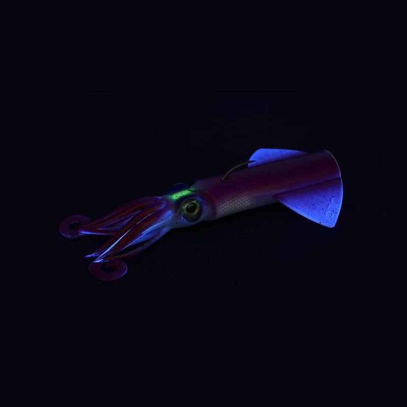 Vinilo Pesca Jigging Spinning JLC Xipi Evo Red Glow  cuerpo repuesto 17 cm