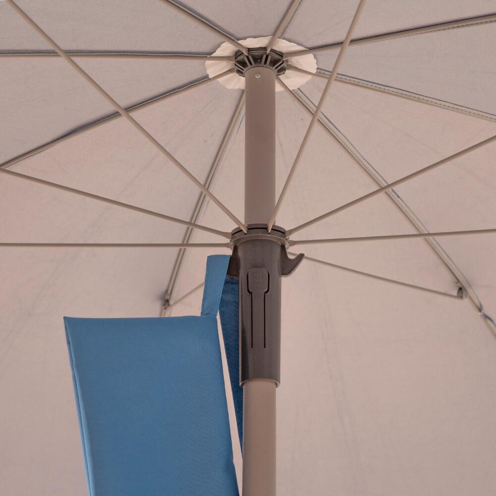 Aktive Grand parasol inclinable bleu 220 cm UV50 6/7