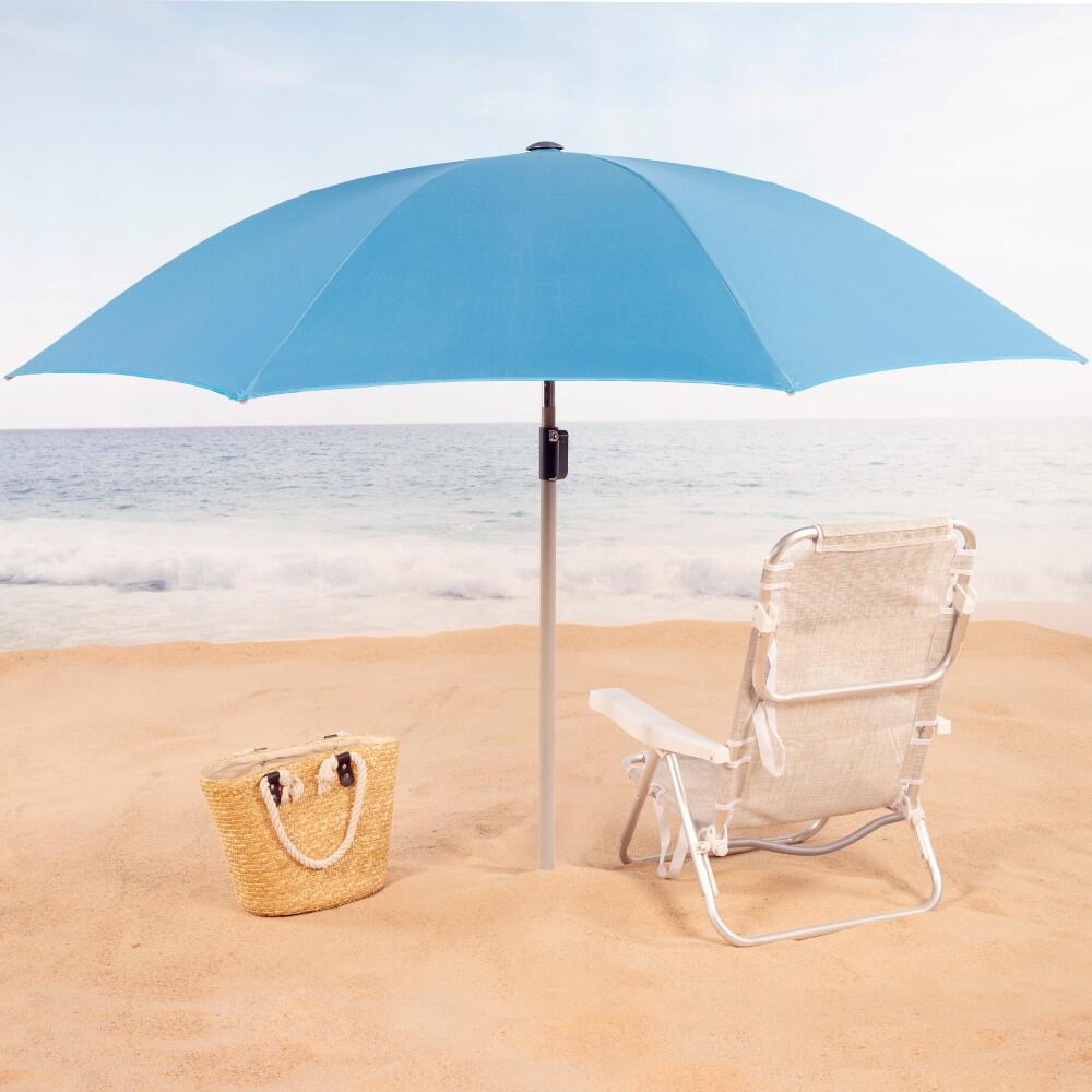 Aktive Grand parasol inclinable bleu 220 cm UV50 2/7