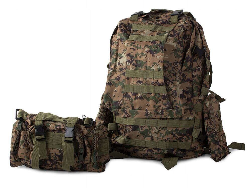 Mochila táctica de supervivencia con estampado de camuflaje, 48,5 litros 7/7