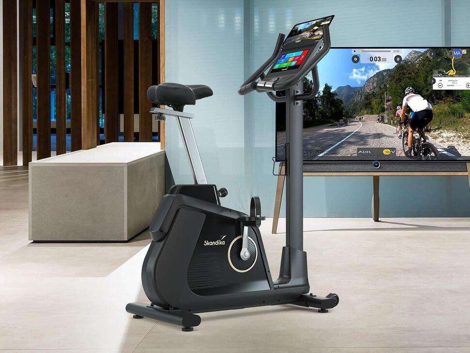 Rower stacjonarny treningowy Cykling P14 z dotykowym wyświetlaczem, magnetyczny