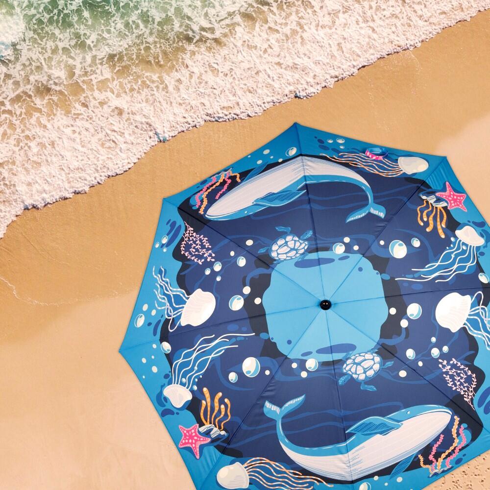 Aktive Sombrilla playa 200 cm inclinable mundo marino UV40 c/funda 5/7