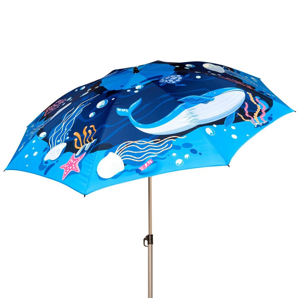 AKTIVE Aktive Guarda-sol 200 cm mundo marinho inclinável UV40 c/capa