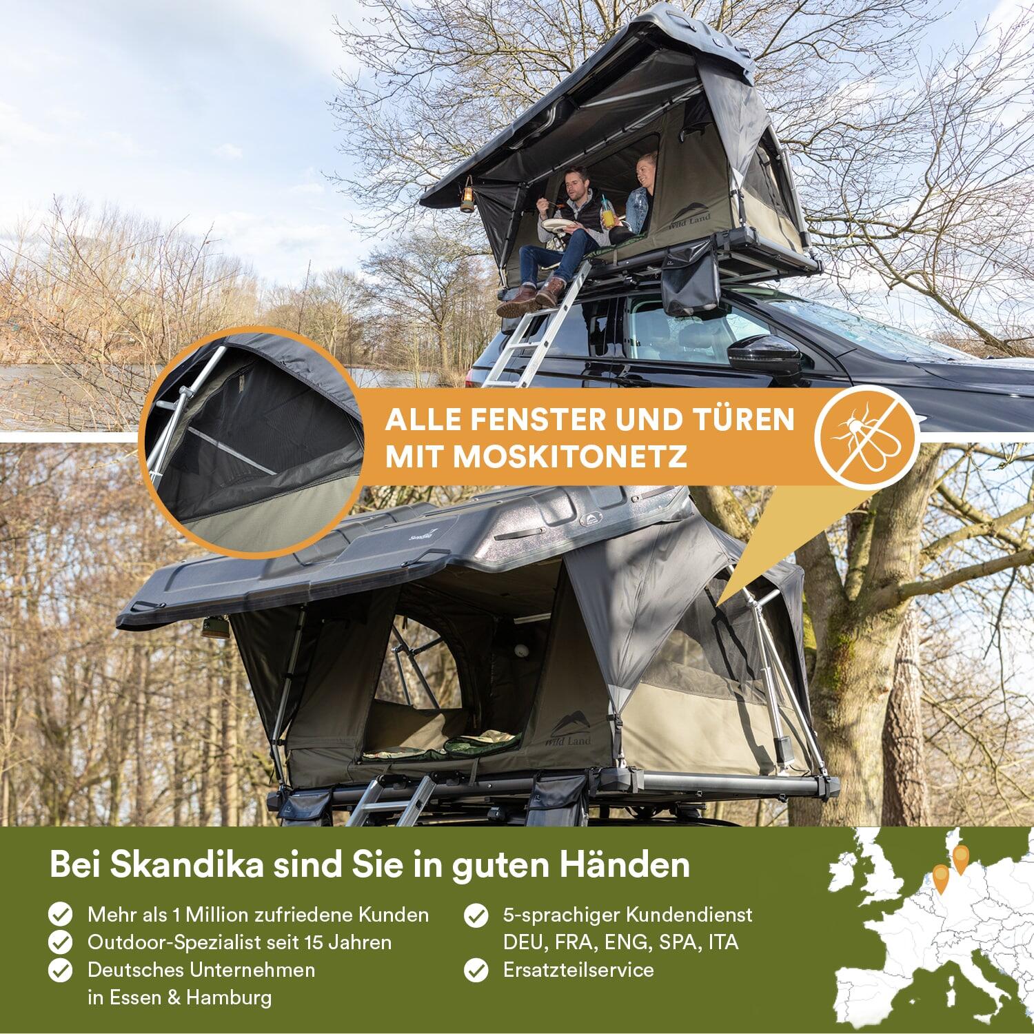 Dachzelt Auto Wildland | Autodachzelt Hartschale für 2 Personen 5/7