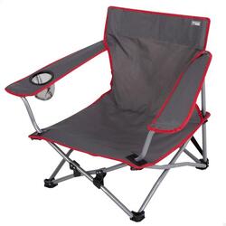 Aktive Chaise de camping pliante basse gris