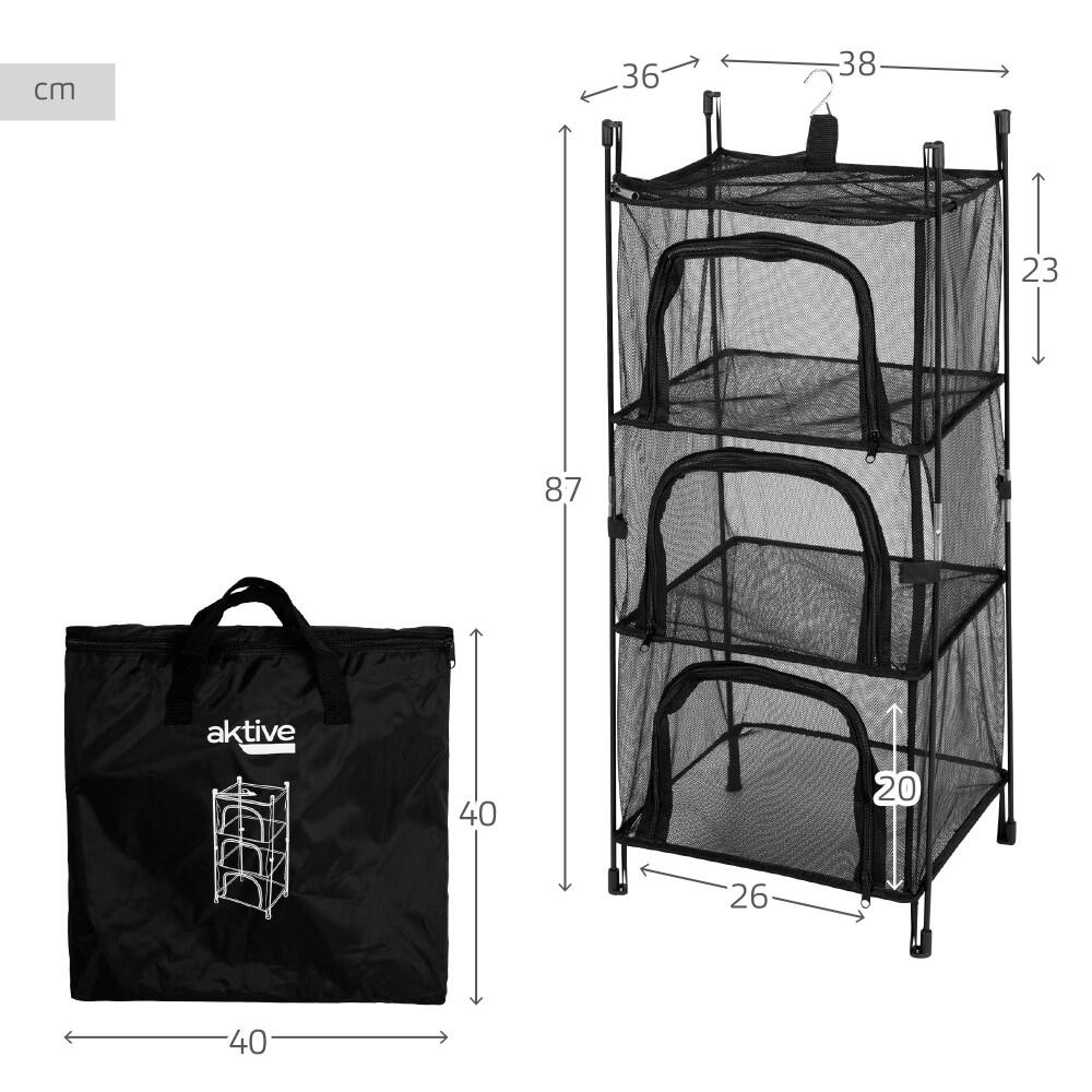 Aktive Organizador armario colgante, desmontable y plegable c/3 niveles 4/7