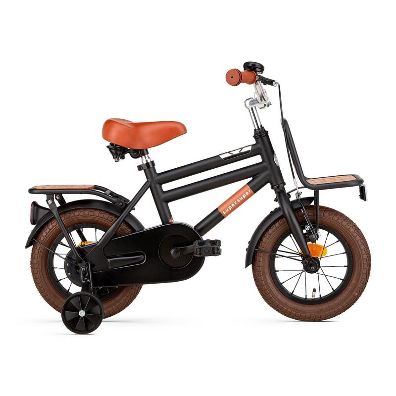 Vélo enfant SuperSuper Cooper Bamboo - 12 pouces - Noir Mat