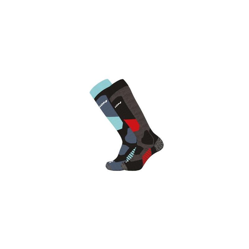 Kinderskisocken ski ACCESS Kinder Black/Sterling Blue 2er Pack