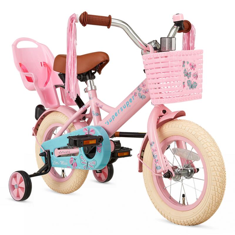 Vélo enfant SuperSuper Little Miss - 12 pouces - Rose