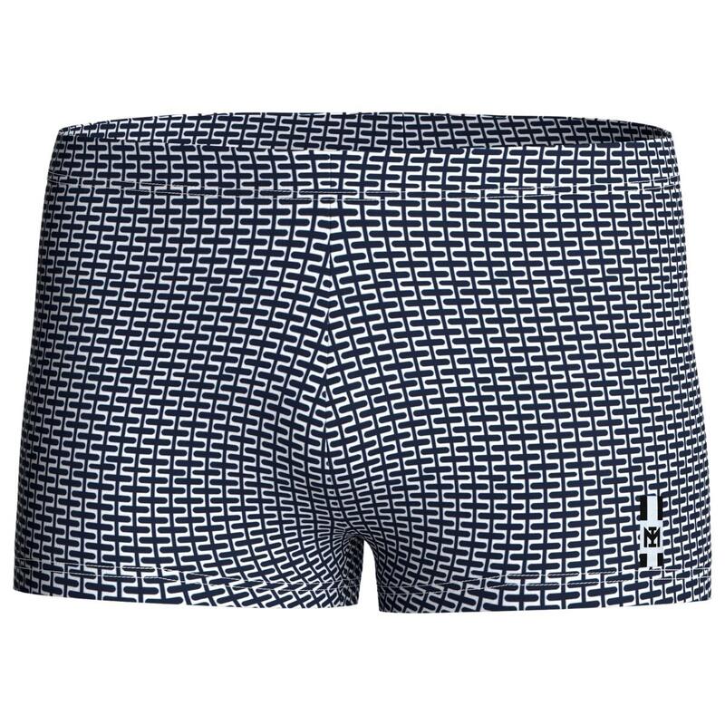 Boxer de bain pour homme couleur bleu imprimé graphique