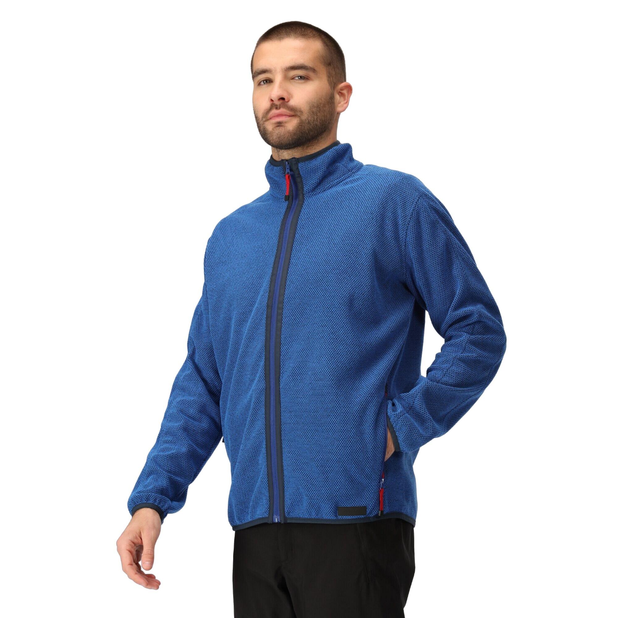 Mens Kinwood Full Zip Fleece Jacket (Strong Blue/New Royal) 3/5