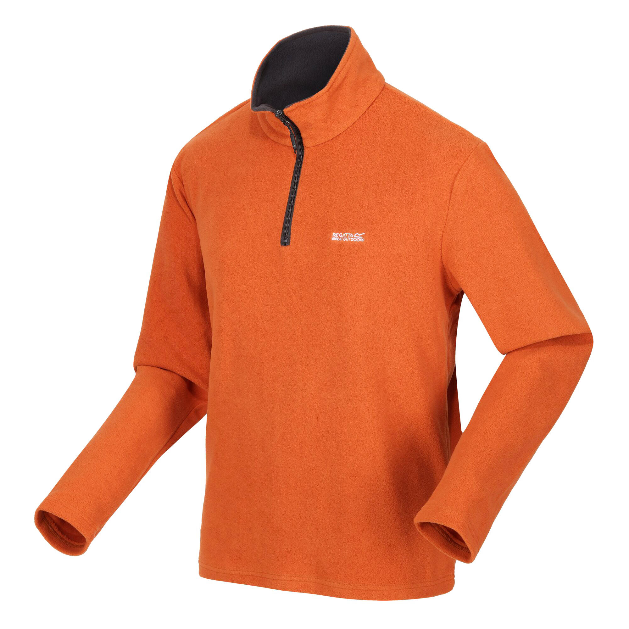 Great Outdoors Mens Thompson Half Zip Fleece Top (Burnt Orange) 3/5