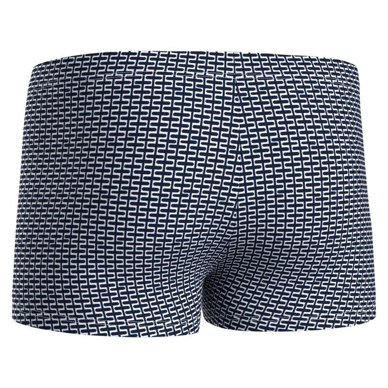 Boxer de bain pour homme couleur bleu imprimé graphique