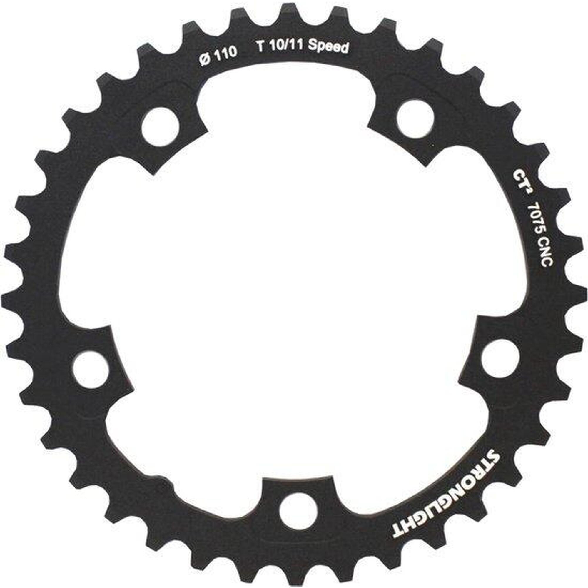 Kettingblad Shimano/Sram/FSA Type S CT2 10/11V 39T Steek 110 Zwart