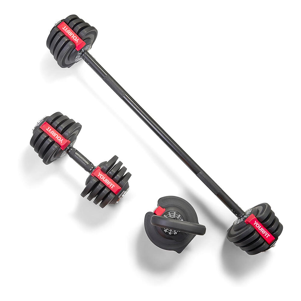 KIT 3 EN 1 BARRE/HALTÈRES/KETTLEBELL (20KG) 2/7