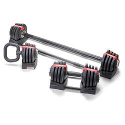 KIT 3 EN 1 BAR/HALTERES/KETTLEBELL (20Kg)