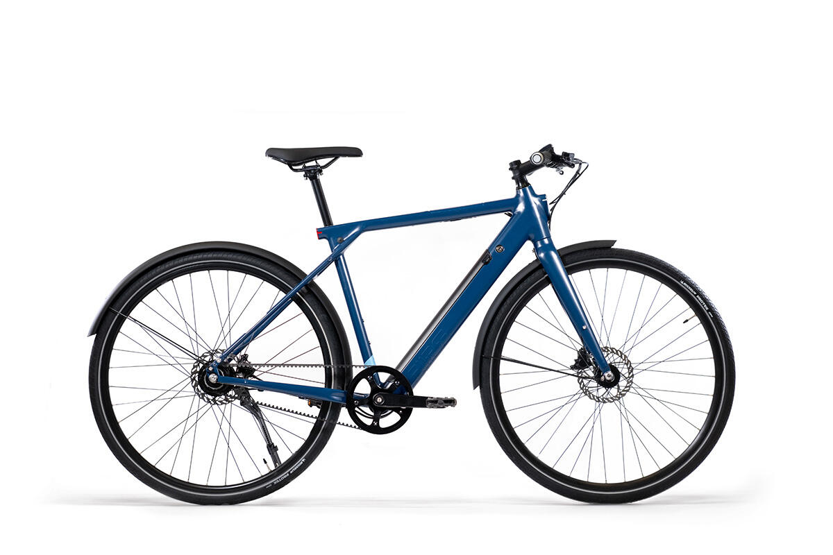 VELO URBAIN ELECTRIQUE COURROIE 28 ELLIPSE E1 BLEU ELLIPSE Decathlon