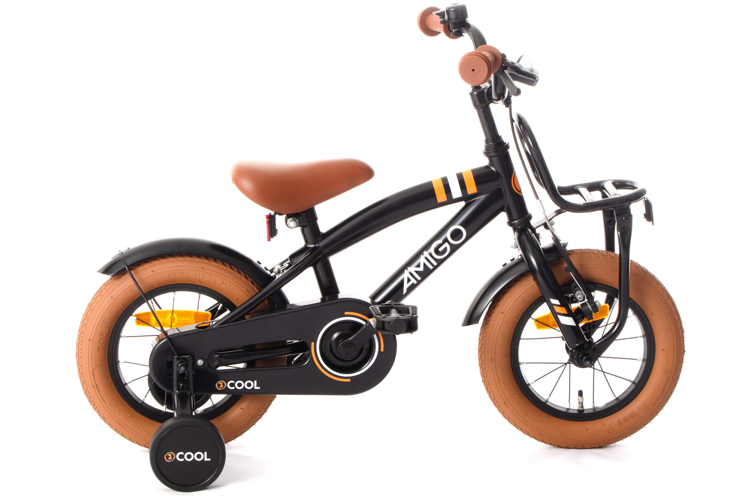 AMIGO AMIGO Jongensfiets 2Cool 12 Inch 21 cm Jongens Terugtraprem Zwart
