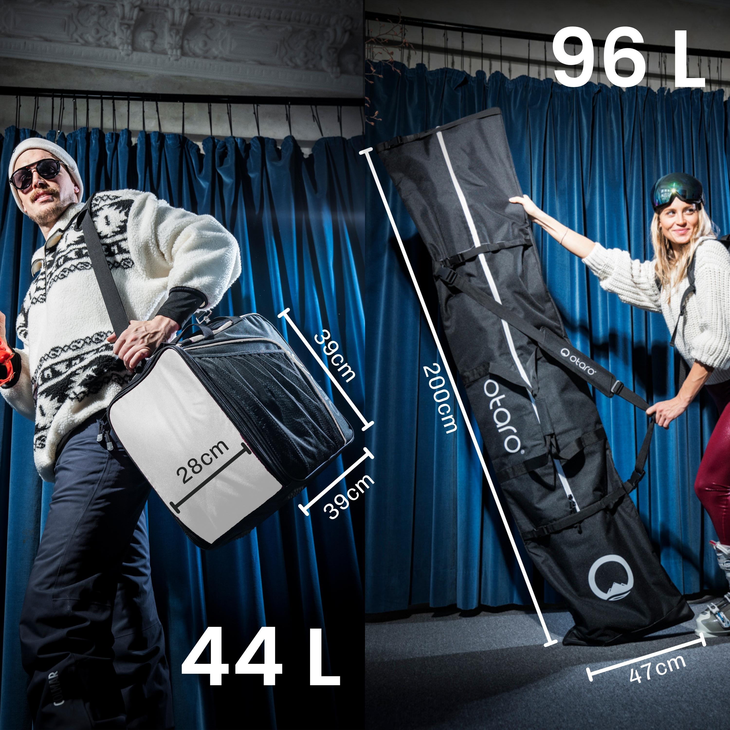 Skischuhtasche Classic 44L + 200cm Skitasche für 2 Paar | SET Frostweiß 2/7