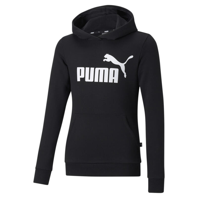 Essentials hoodie met logo jongeren PUMA Black
