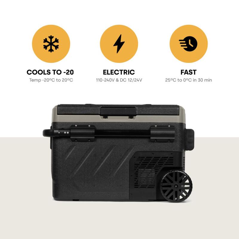 Steamy-E Dual Zone Électrique Glacière à compresseur sur roues 40L