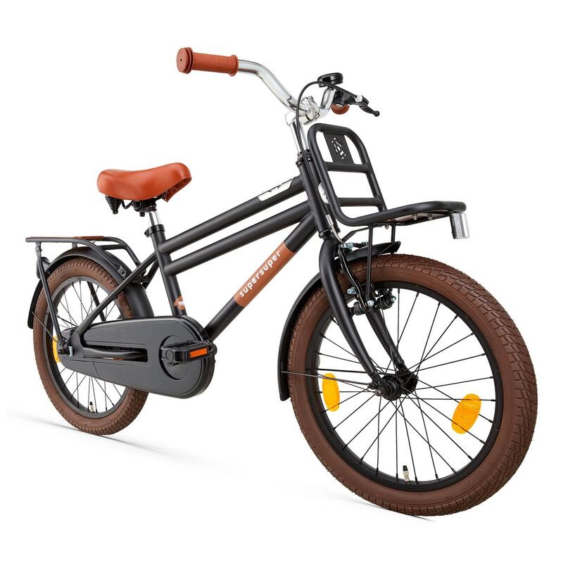 Moretón Probablemente ecuación Bicicleta Niños SuperSuper Cooper Bamboo - 18 Pulgadas - Matt Black |  Decathlon
