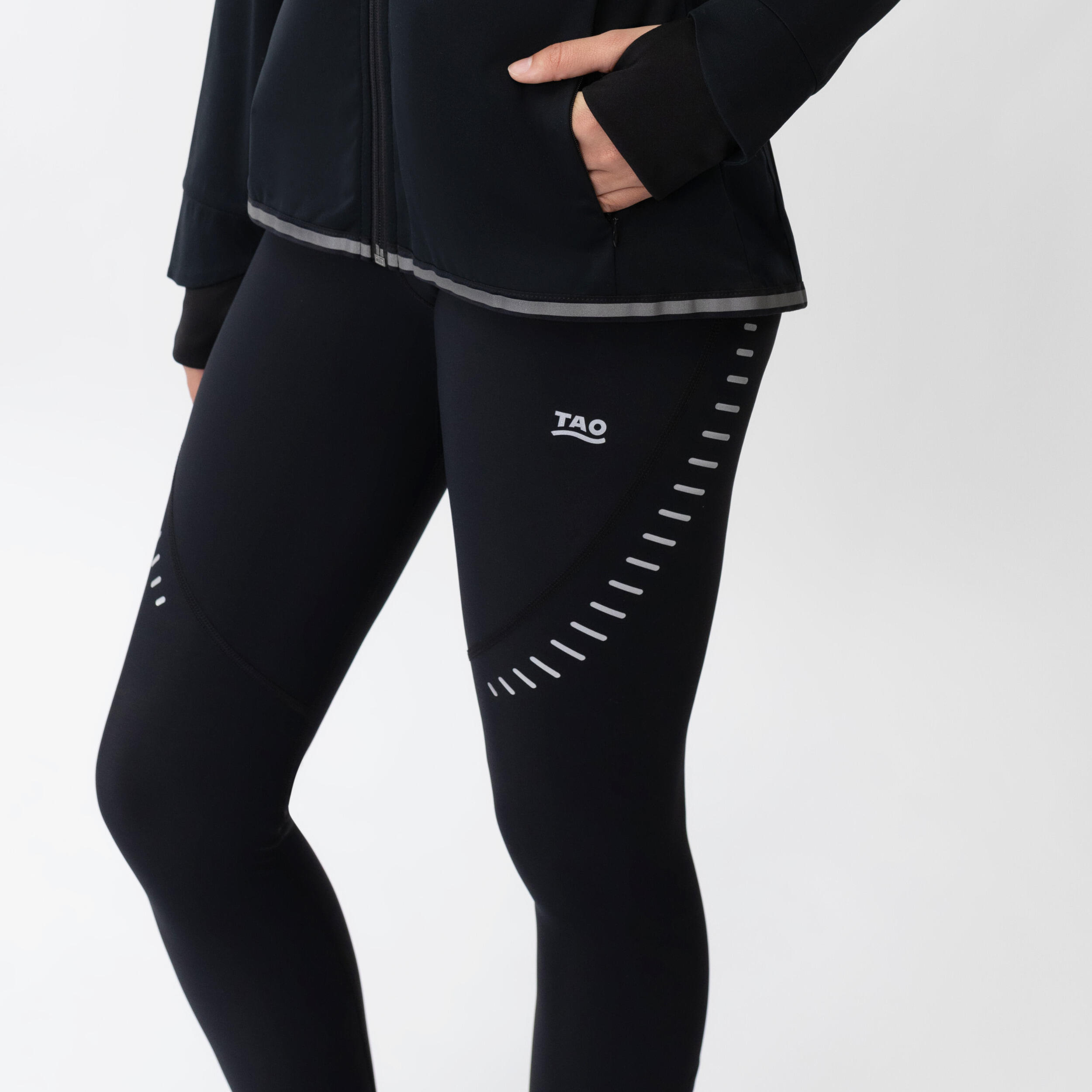 Warme Damen Lauftight Momi mit Reflektoren MOMI 6/7